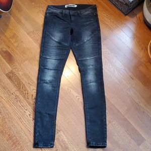 Noisy May Black Skinny Biker Jeans Sz. 25